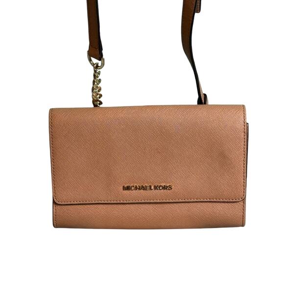 Michael Kors Saffiano Leather Camel Color 3-Way*Crossbody*Excellent Condition - Picture 13 of 13